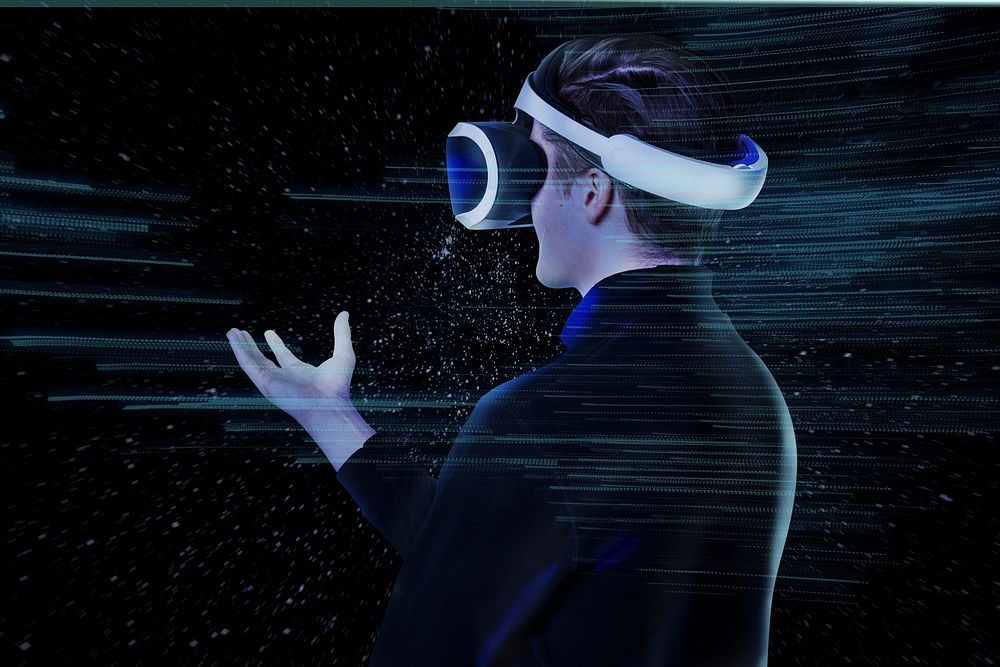 VR technology, digital remix psd