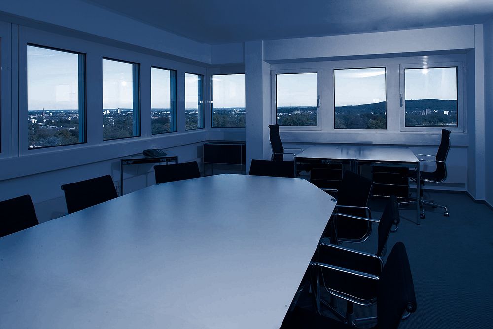 Dark meeting room background
