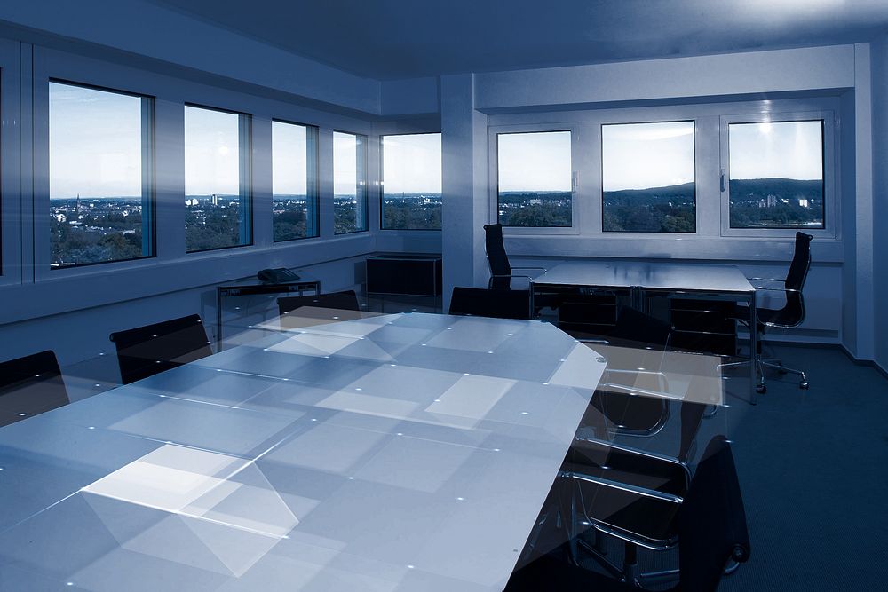 Meeting room background, smart business digital remix