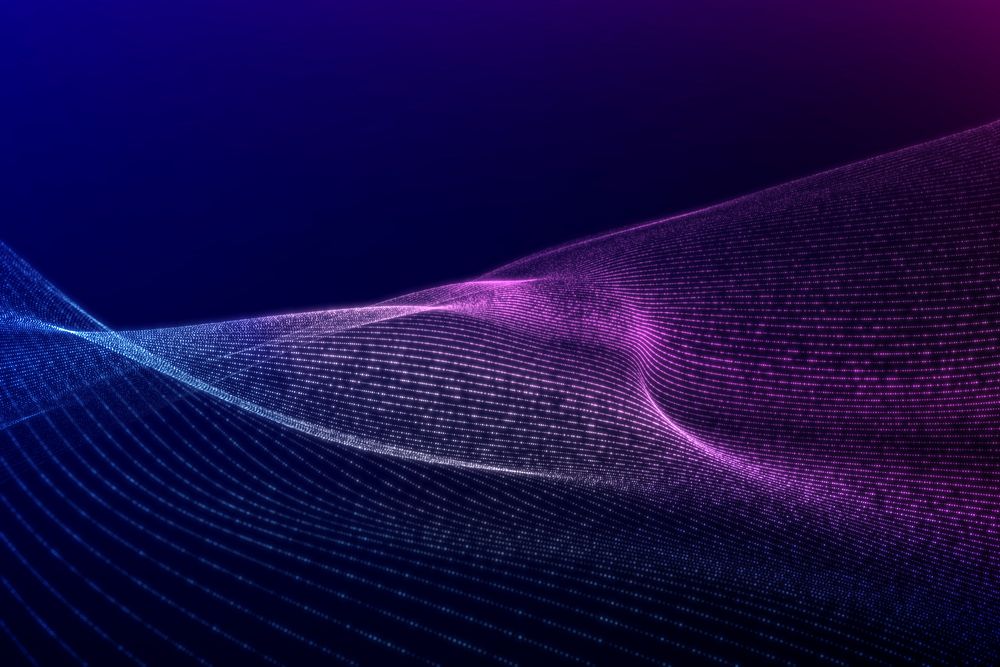 Abstract purple gradient background, digital remix psd