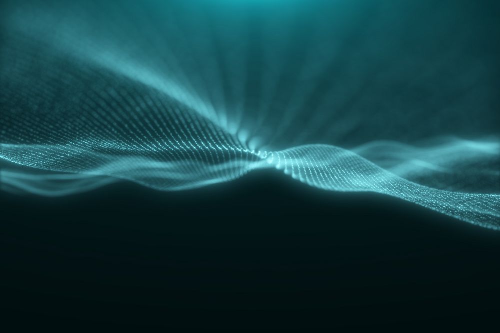 Abstract dark green background, smart technology digital remix