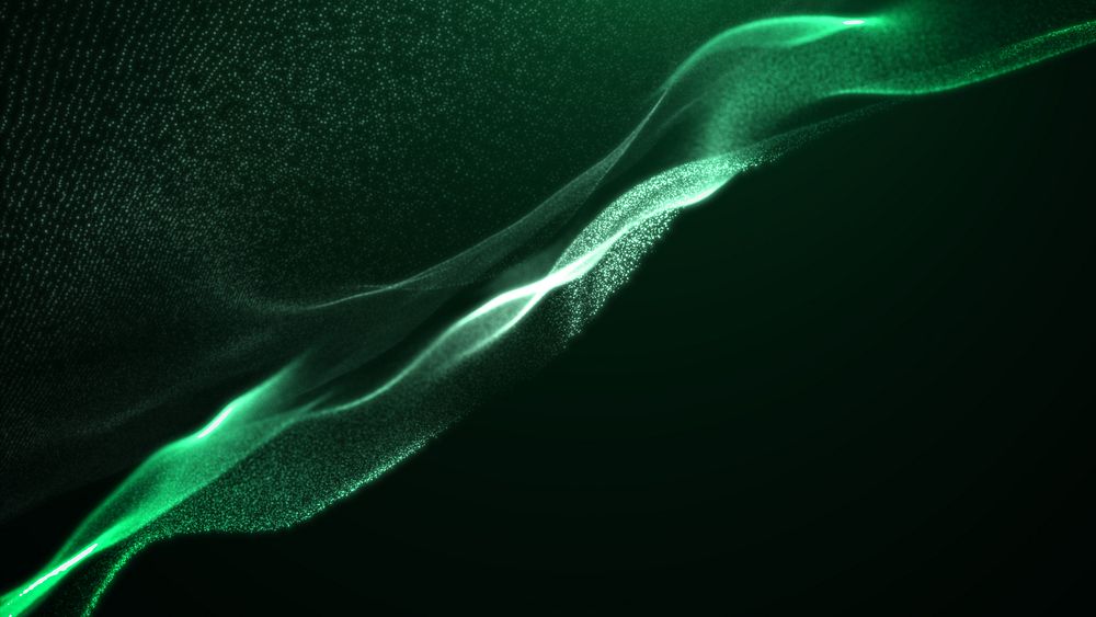 Technology dark green desktop wallpaper, digital remix