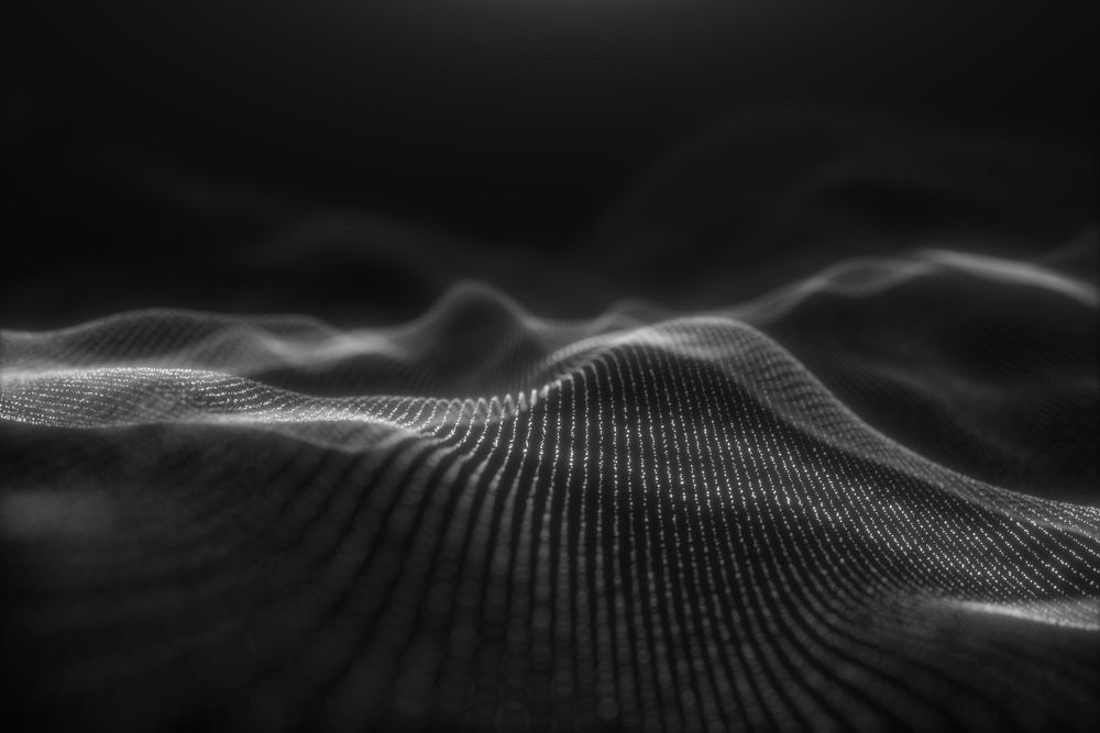 Abstract technology black background, digital remix