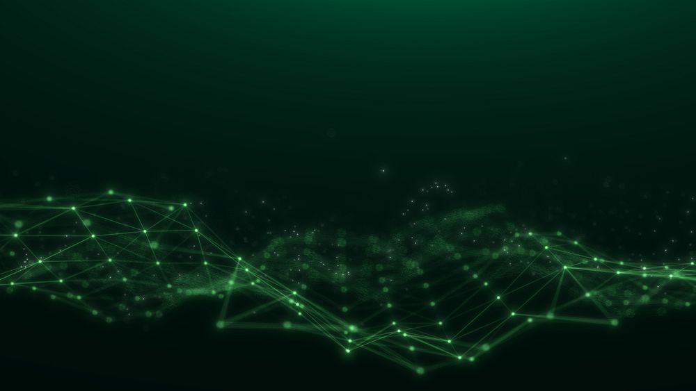 Technology dark green computer wallpaper, digital remix