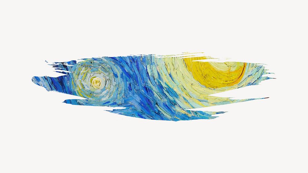 The Starry Night brushstroke, Vincent Van Gogh's famous artwork, remixed by rawpixel