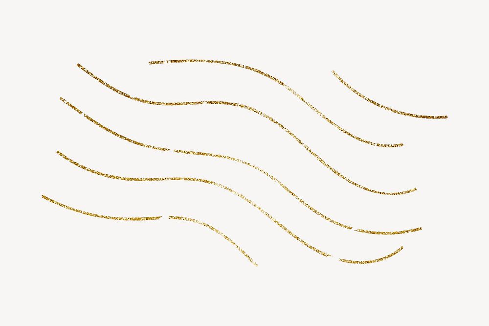 Gold wavy lines clip art