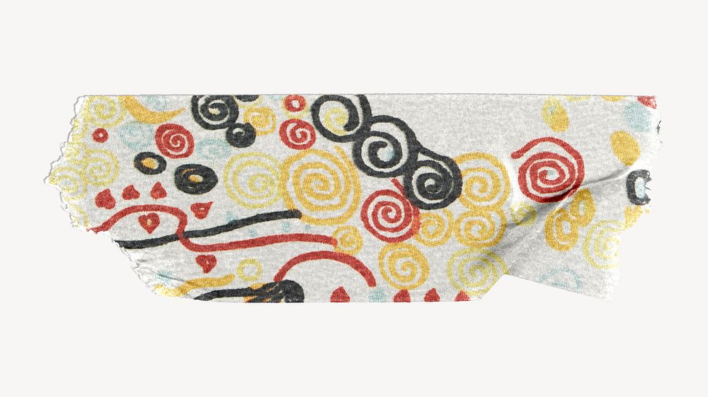 Patterned washi tape, inspired by Gustav Klimt's artwork, remixed by rawpixel