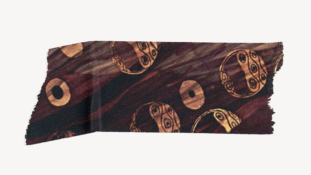 Famous painting washi tape, Gustav Klimt's Danae artwork, remixed by rawpixel