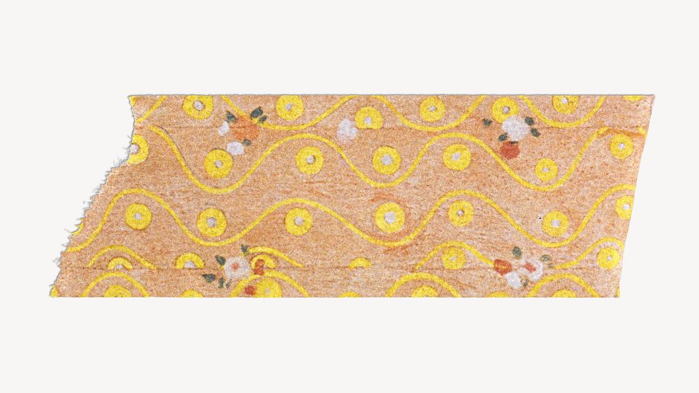 Famous painting washi tape,  Gustav Klimt's Beethoven Frieze artwork, remixed by rawpixel