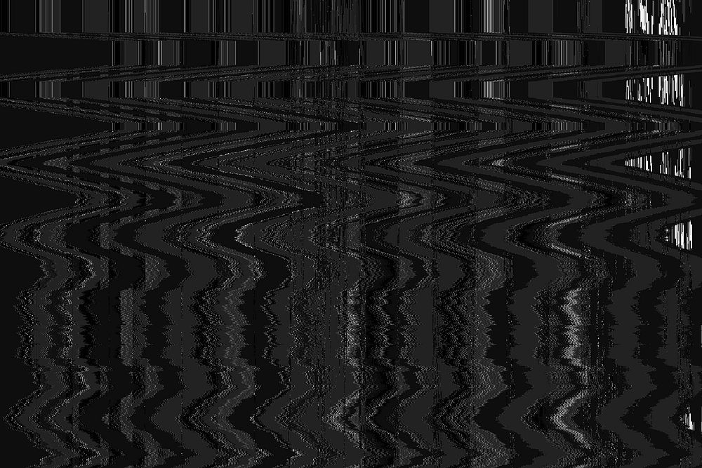 Black VHS glitch background, distortion effect