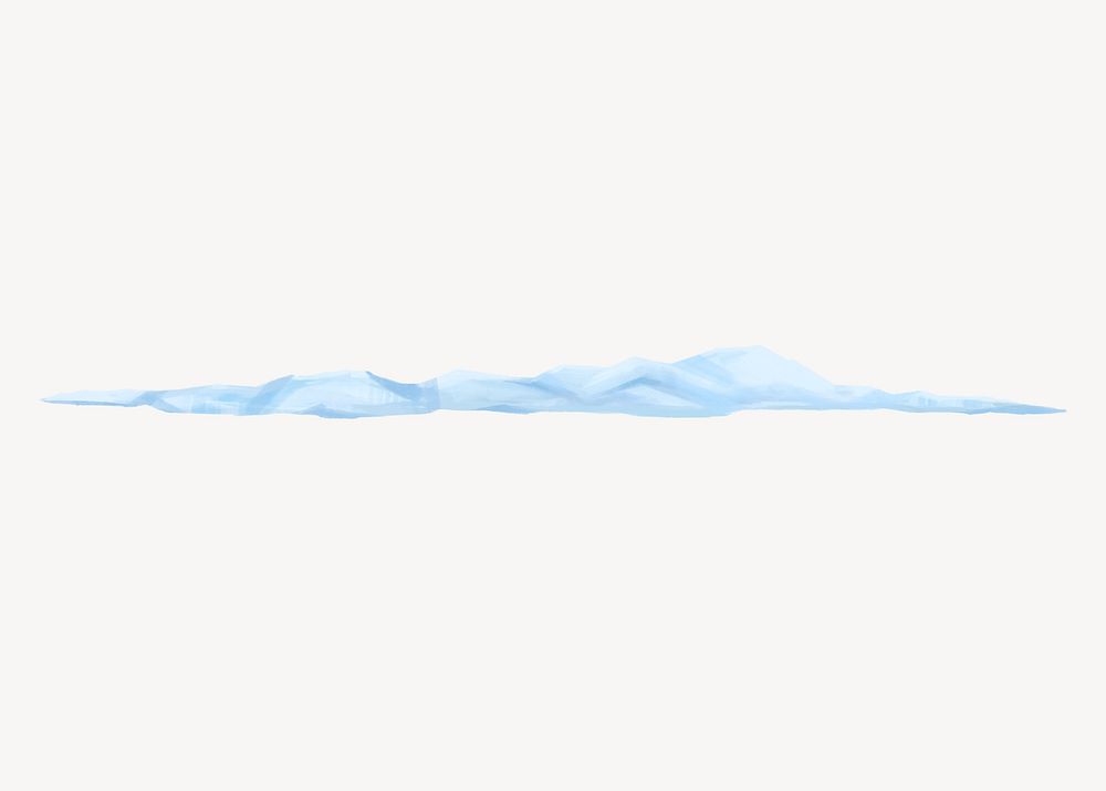 Iceberg border illustration, white background