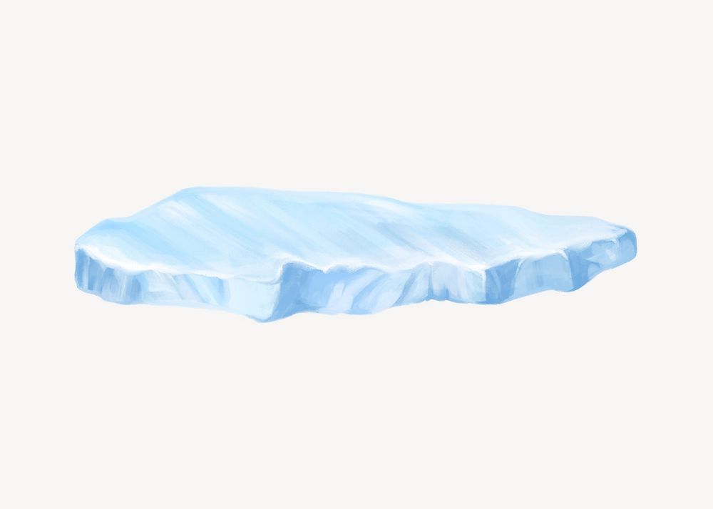 Ice sheet illustration, white background