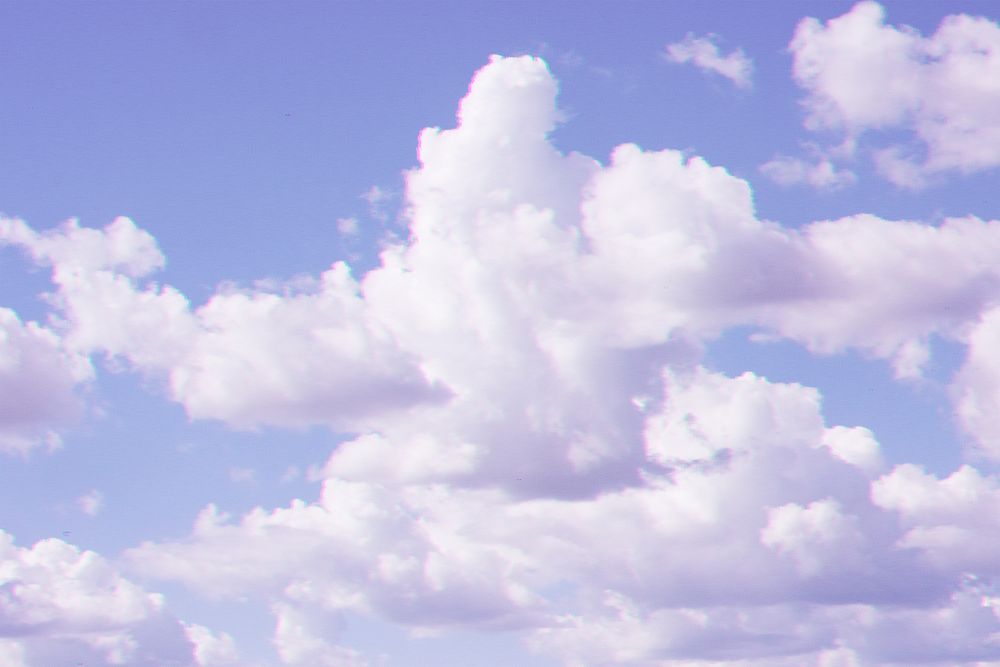Glitch cloudy sky background