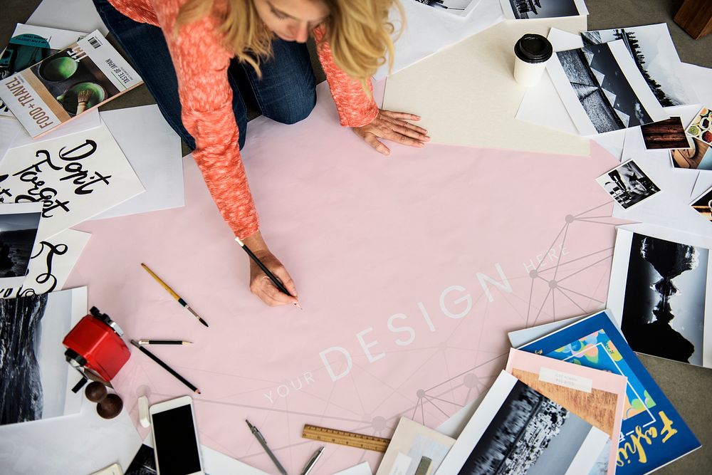 Creative designer planning a marketing strategy