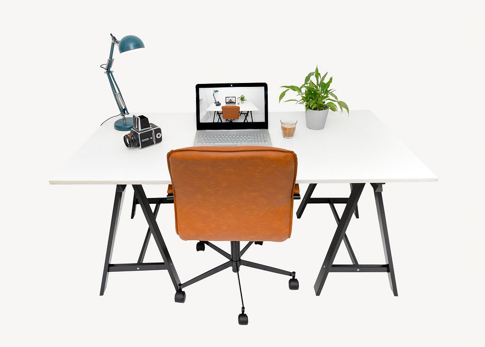Modern workspace, isolated image