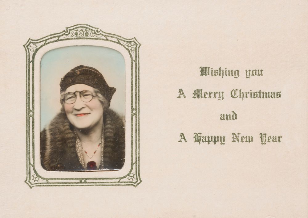  Woman on a Holiday Greeting Card