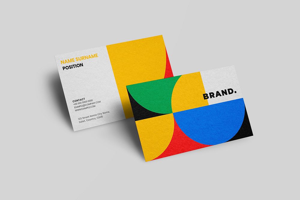 Retro business card mockup, professional branding psd