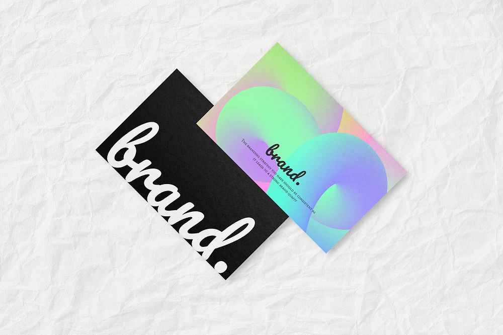 Abstract business card mockup, modern creative design psd