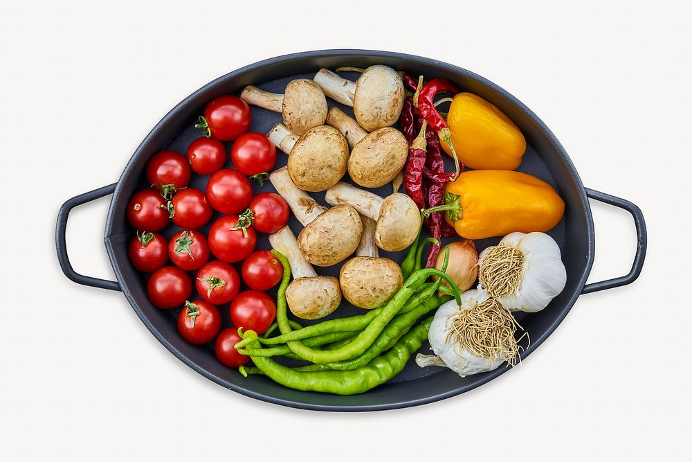 Vegetable tray isolated image