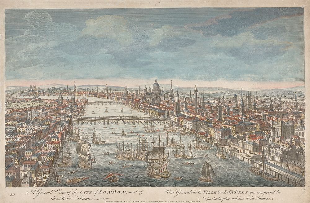 A General View of the City of London, next the River Thames