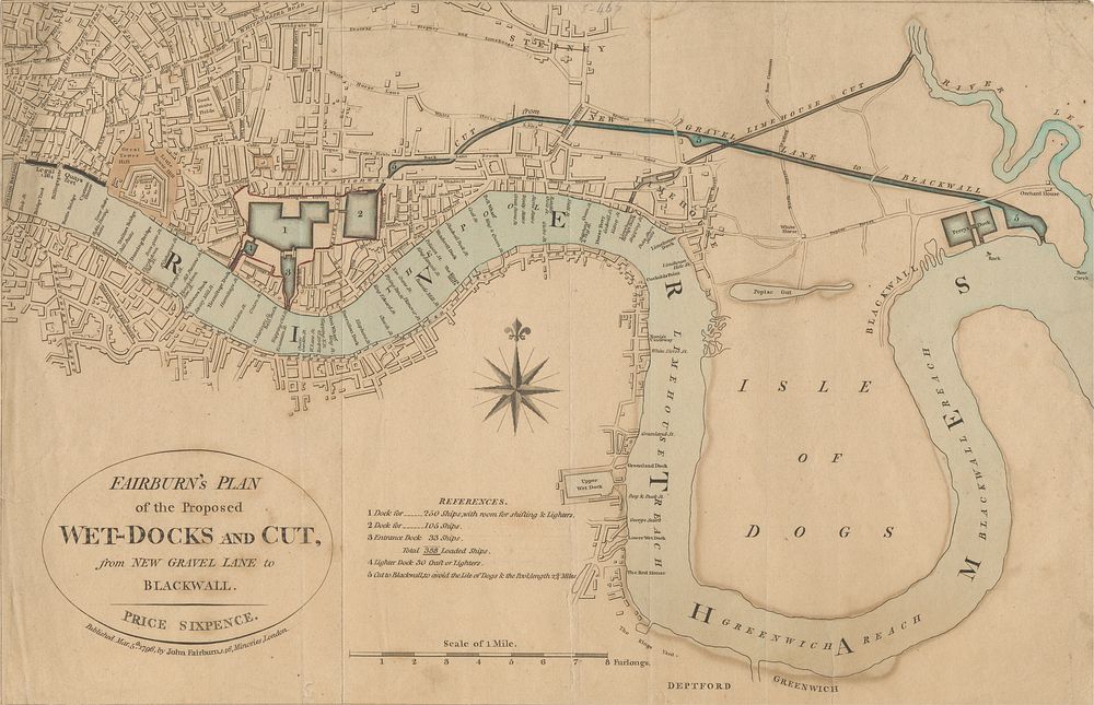 Fairburn's Plan of the Proposed Wet-Docks and Cut, from New Gravel Lane to Blackwall