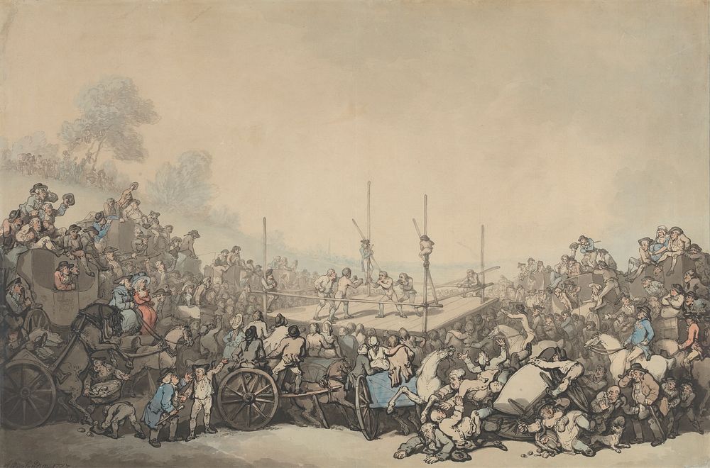 The Prize Fight by Thomas Rowlandson