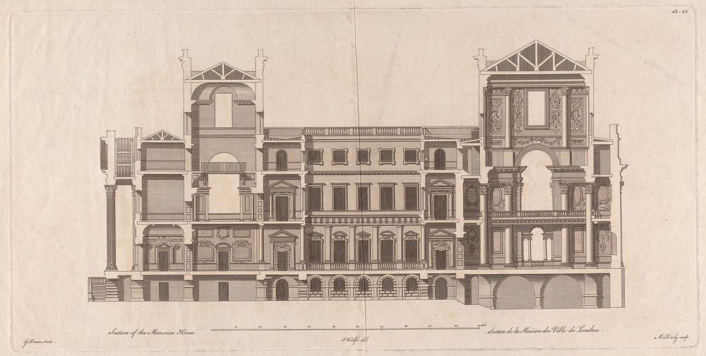 Section of the Mansion House, London