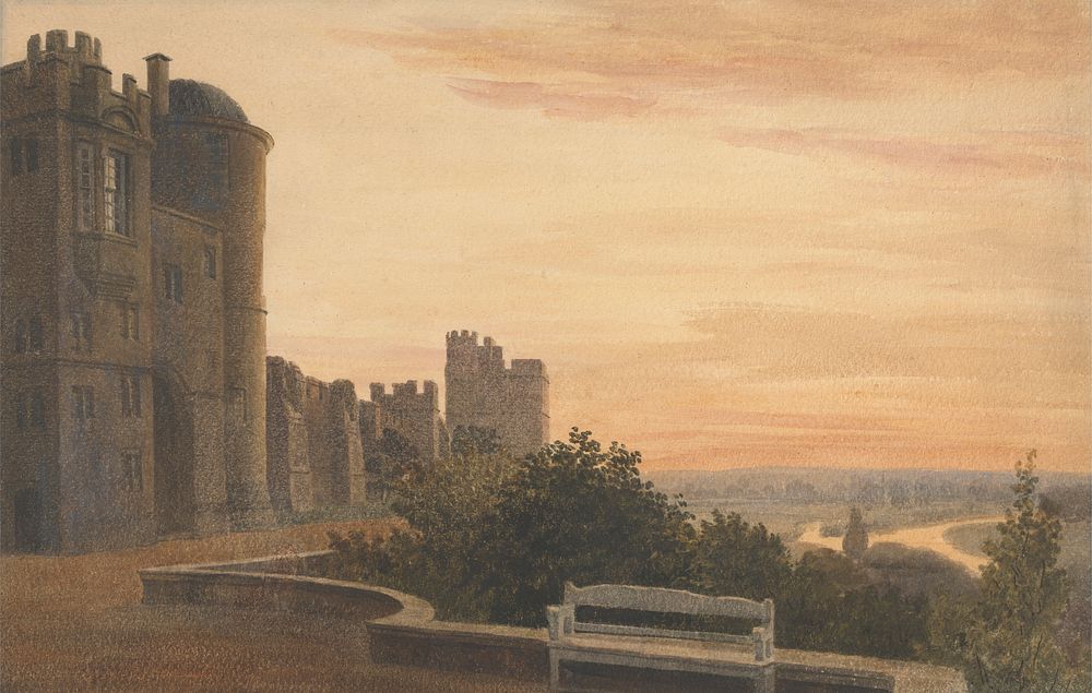 View of the Terrace at Windsor, attributed to Peter Dewint