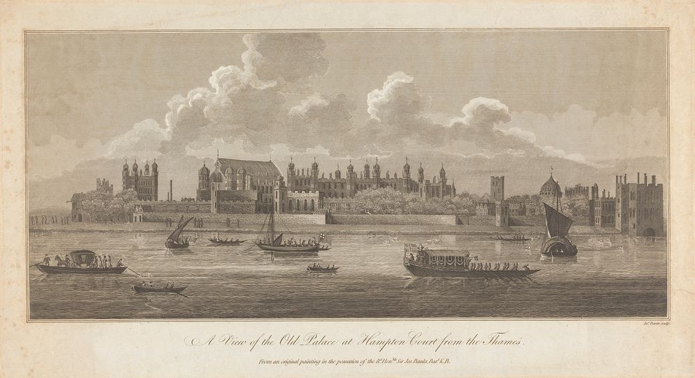 A View of the Old Palace at Hampton Court from the Thames