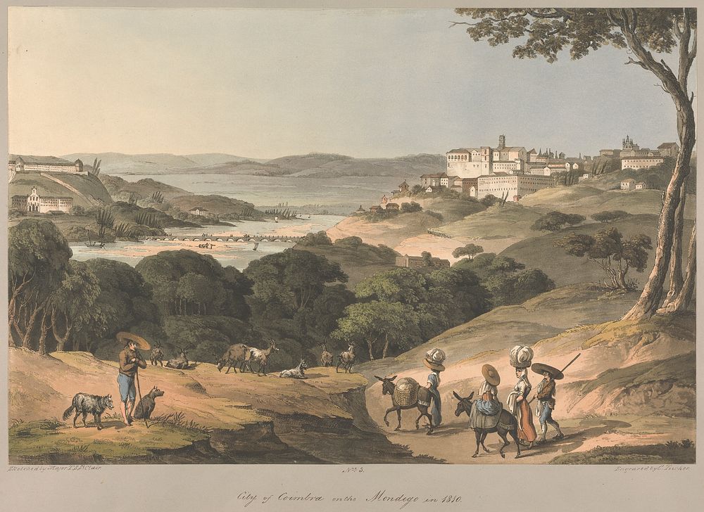 No.3  City of Coimbra on the Mondego in 1810
