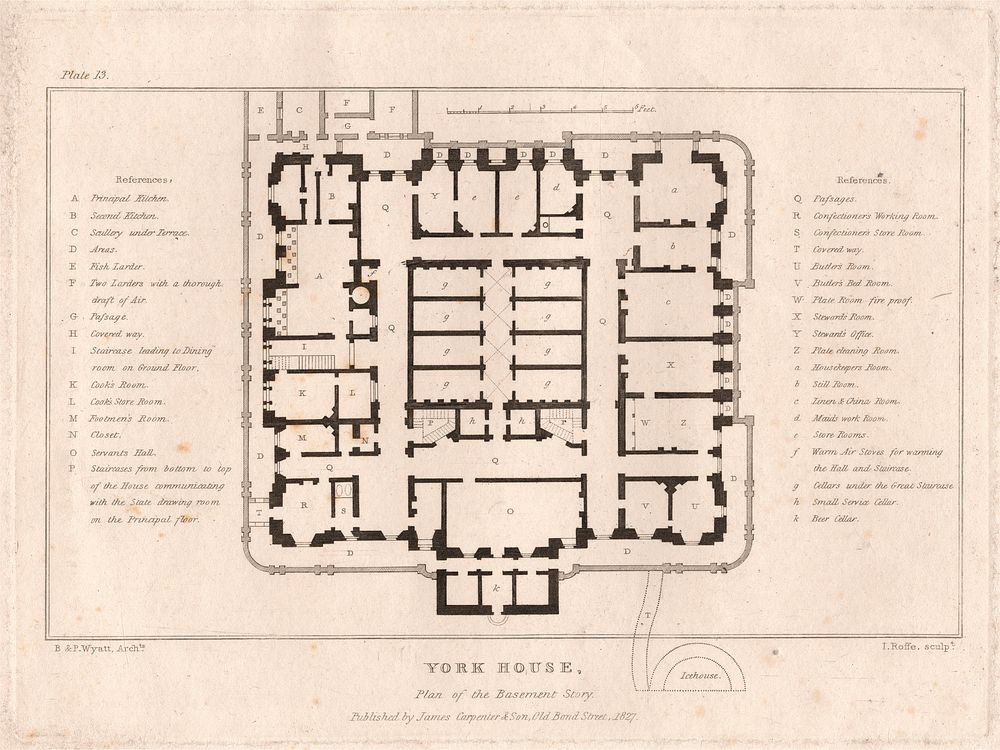 York House. Plan of the Basement Story