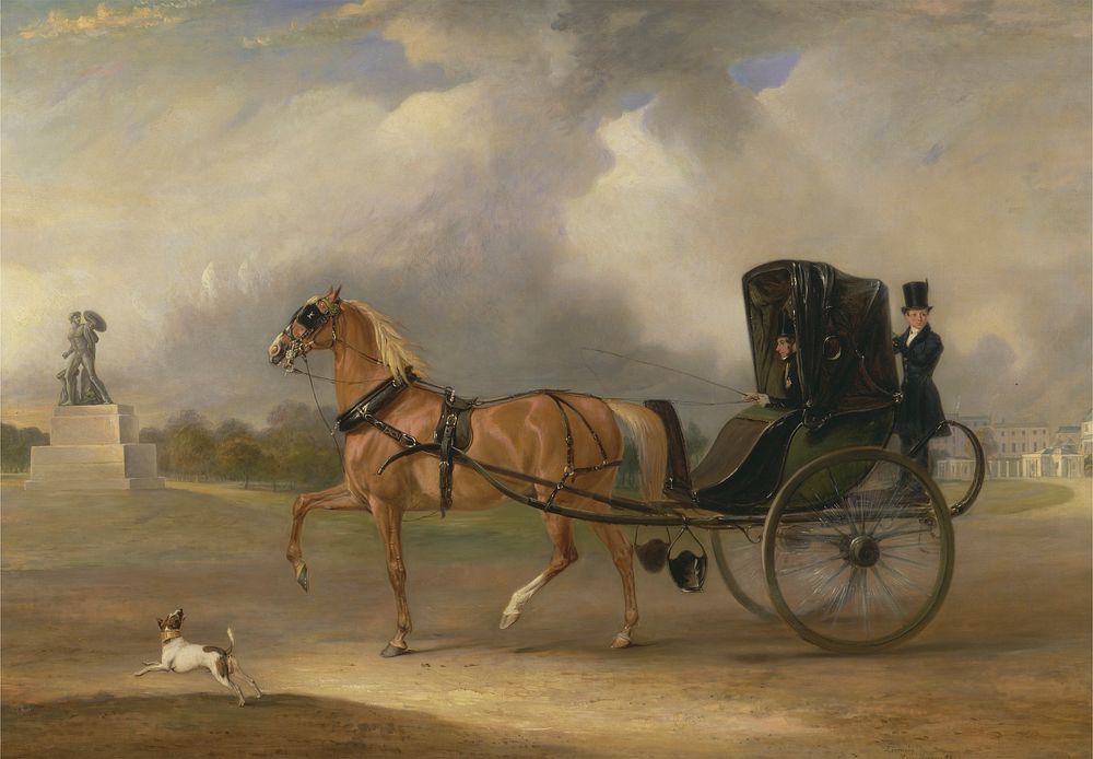 William Massey-Stanley driving his Cabriolet in Hyde Park