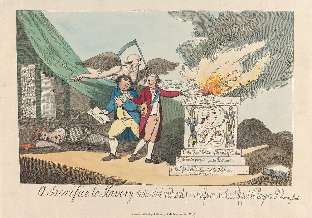 A Sacrifice to Slavery, Dedicated without Permission to the Puppet Player in Downing Street