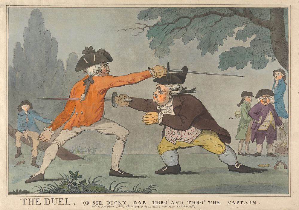 The Duel, or Sir Dicky Dab Thro' and Thrl' The Captain