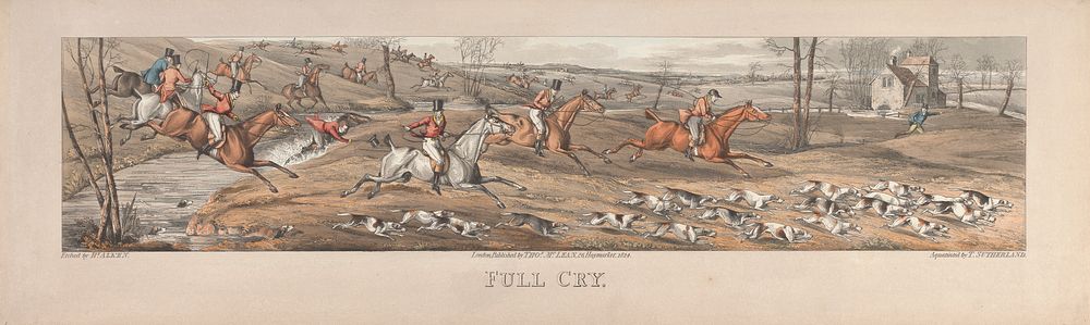 A set of four: Full Cry. London,  pub. by Thos. McLean, 1824