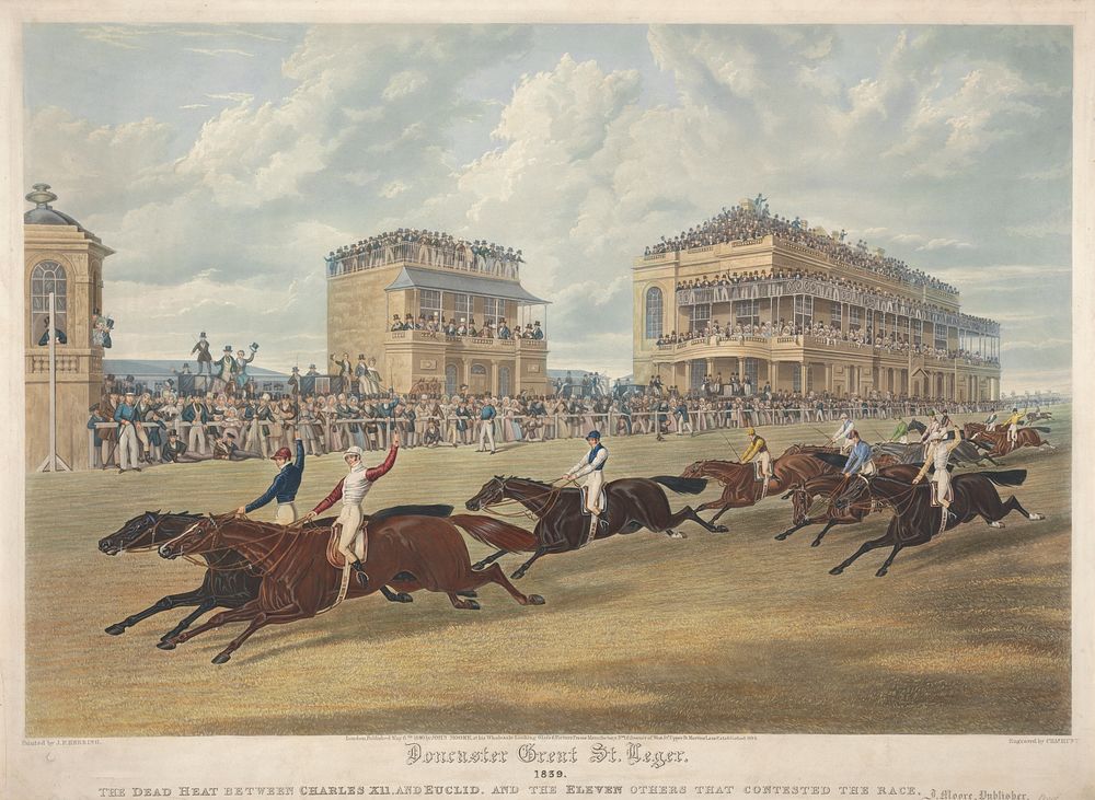 Doncaster Great St Leger, 1839. The Dead Heat Between Charles XII and Euclid.