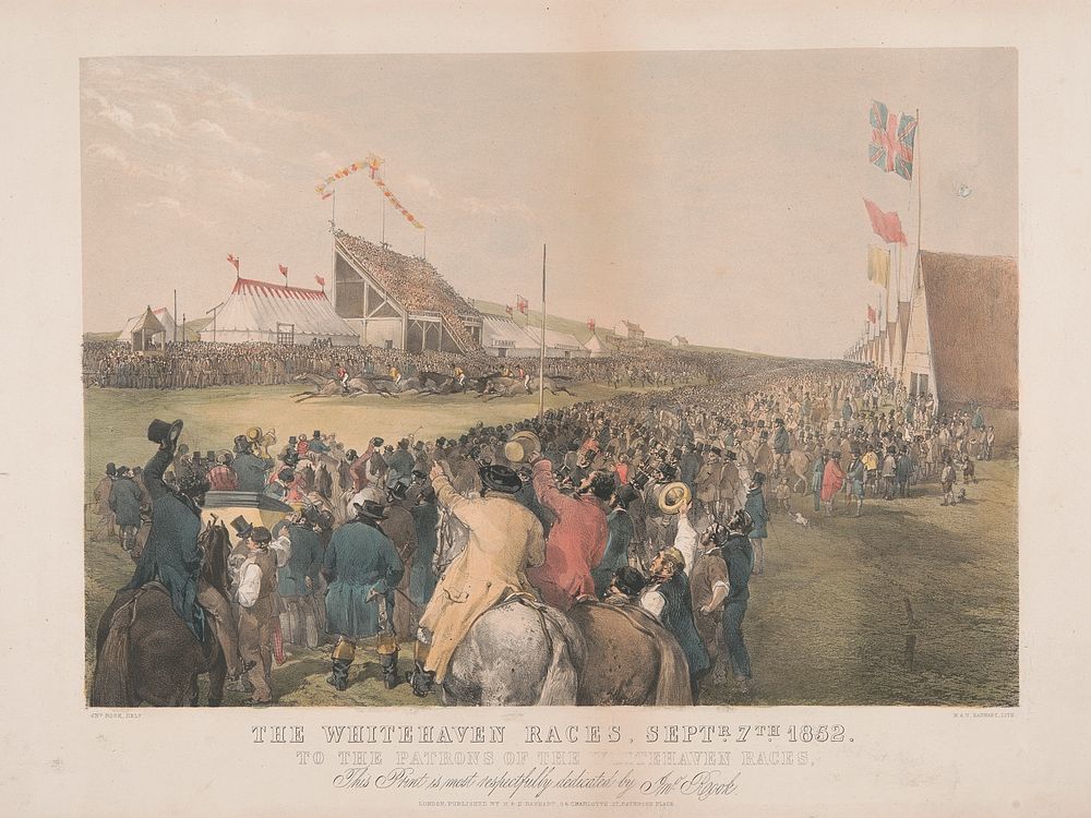 The Whitehaven Races, Septr. 7th, 1852 / To the Patrons of the Whitehaven Races / This Print is most respectively dedicated…