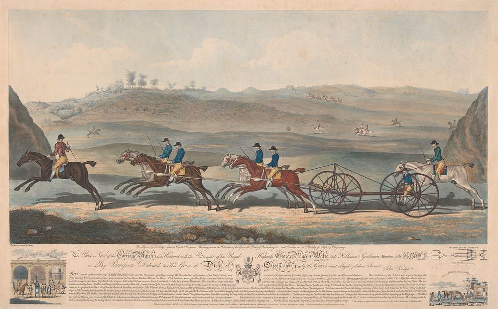 Carriage Match: This Print or View of the Carriage Match &c. is Honoured with the Patronage of his Royal Highness George…