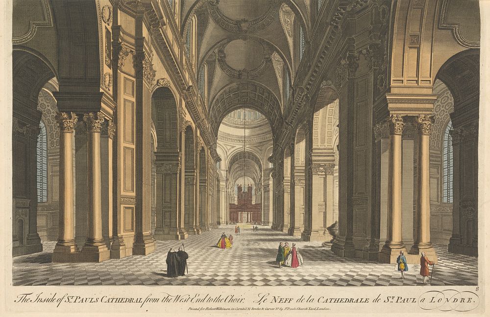 The Inside of St. Paul's Cathedral from the West End to the Choir