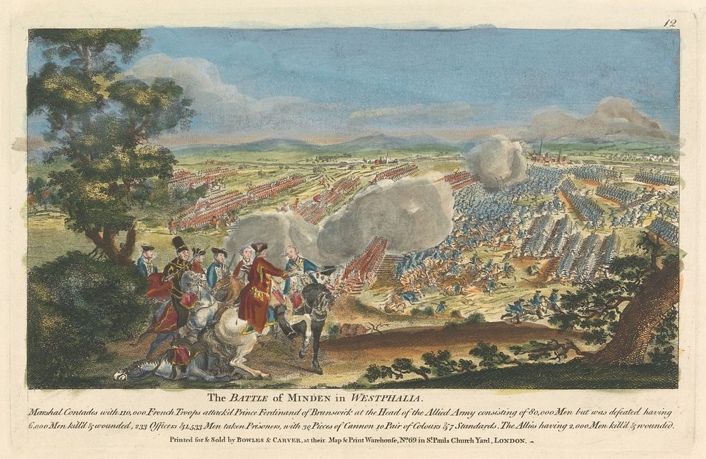 The Battle of Minden in Westphalia...