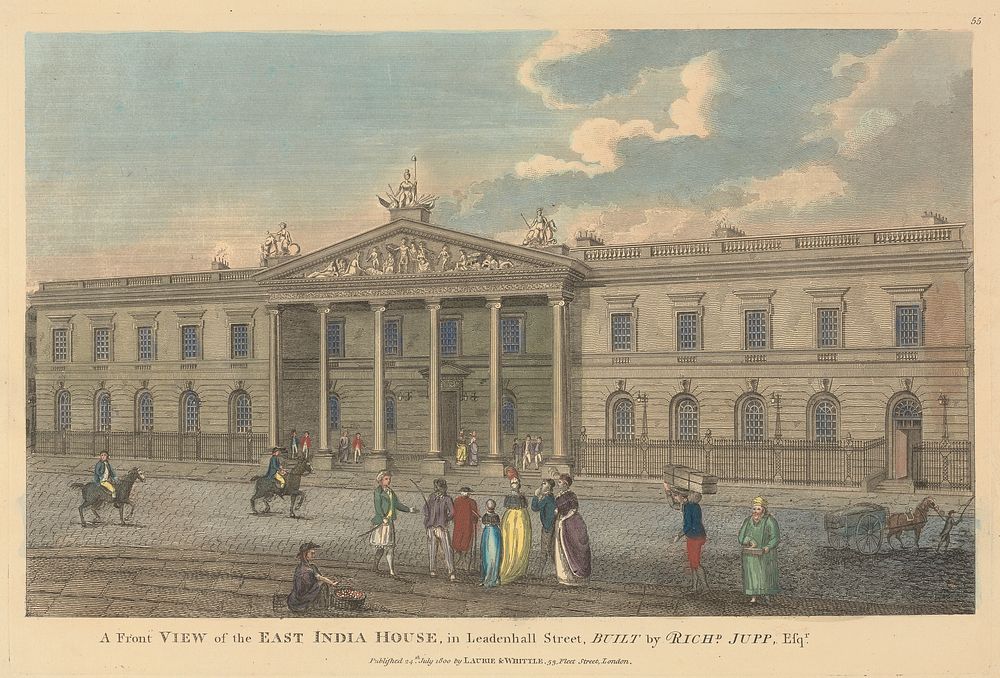A Front View of the East India House in Leadenhall Street