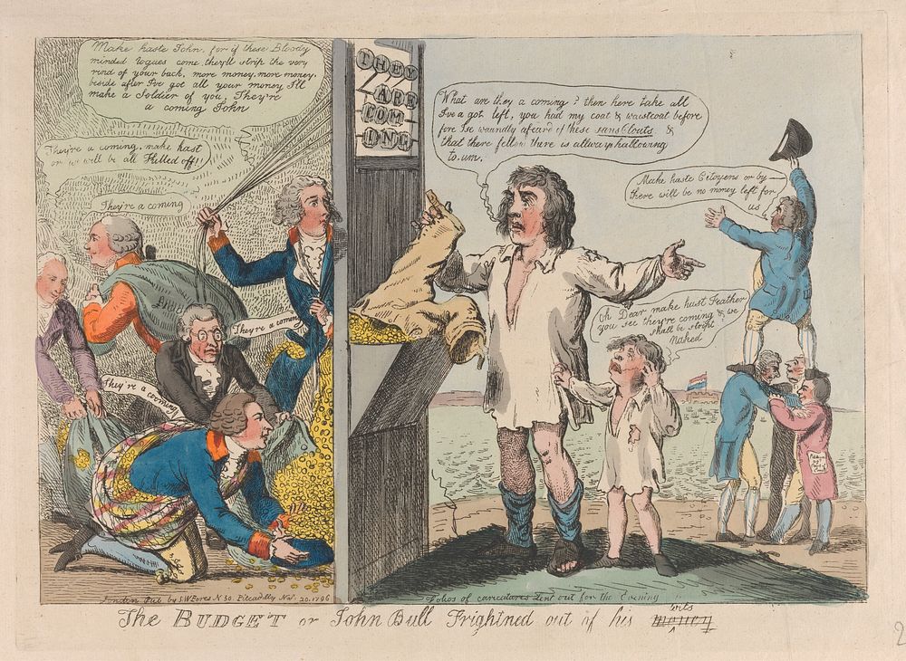 The Budget or John Bull Frightened Out of His (Money) Wits