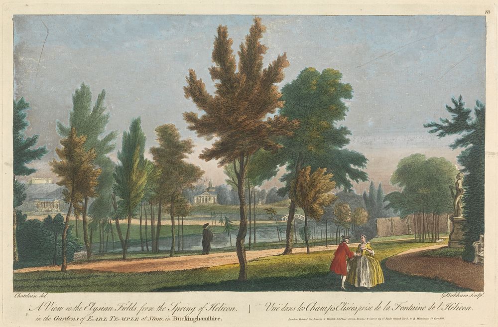 A View in the Elysian Fields, from the Spring of Helicon in the Gardens of Earl Temple at Stow, in Buckinghamshire