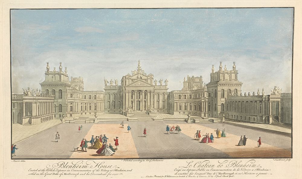 Blenheim House. Erected at the Publick Expence in Commemoration of the Victory at Blenheim, and setled on the Great Duke of…