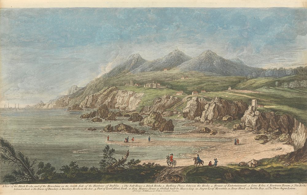 A View of the Black Rocks, and of the Mountains on the South Side of the Harbour of Dublin