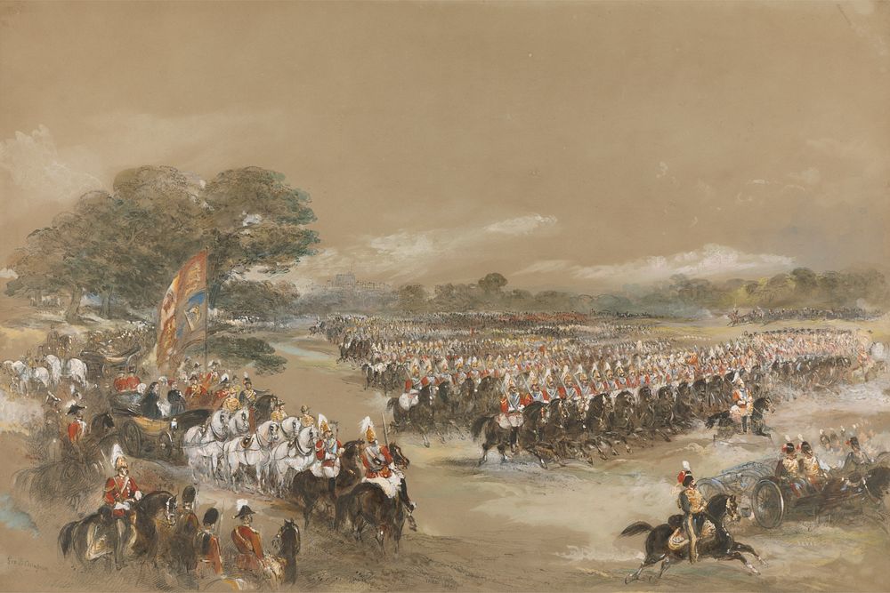 Royal Review at Windsor - Queen Victoria and Khedive Ismail Pashe of Egypt, June 26th, 1868