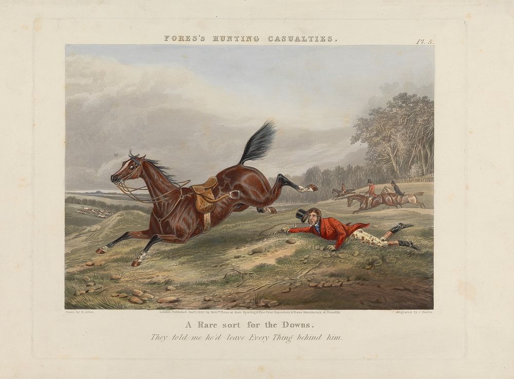 Fox Hunting: Fores's Hunting Casualties - A Rare sort for the Downs