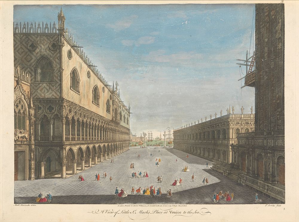 A View of Little St. Mark's Place at Venice to the Sea