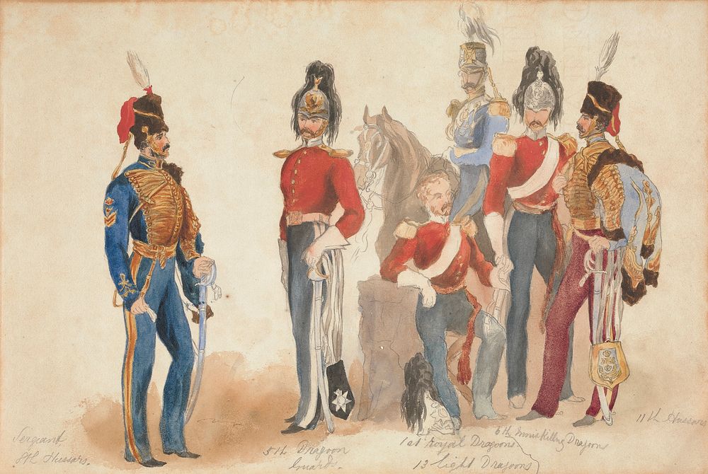 English Dragoons and Hussars