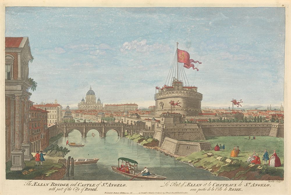 The Aelian Bridge and Castle of St. Angelo, with part of the City of Rome